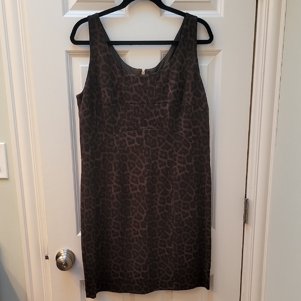 Michael Kors Khaki Leopard Print Dress
